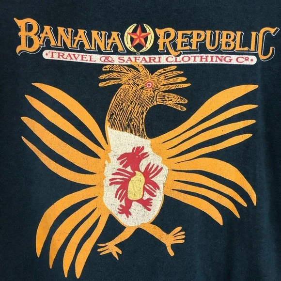 Rare HTF Vintage 80s Banana Republic Graphic Tee - Picture 2 of 5